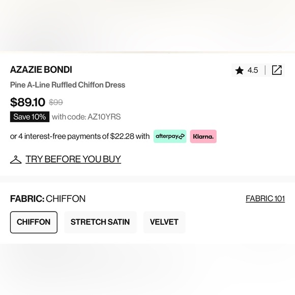 Azazie Bondi PINE GREEN Dress. - Picture 4 of 5